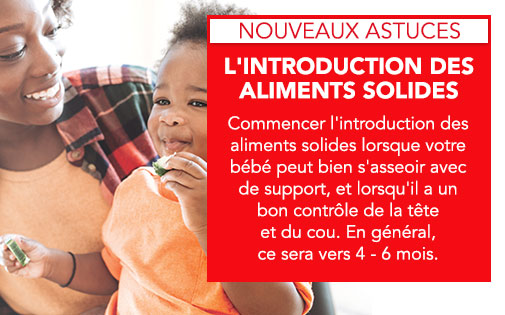 L'INTRODUCTION DES ALIMENTS SOLIDES L'INTRODUCTION DES ALIMENTS SOLIDES